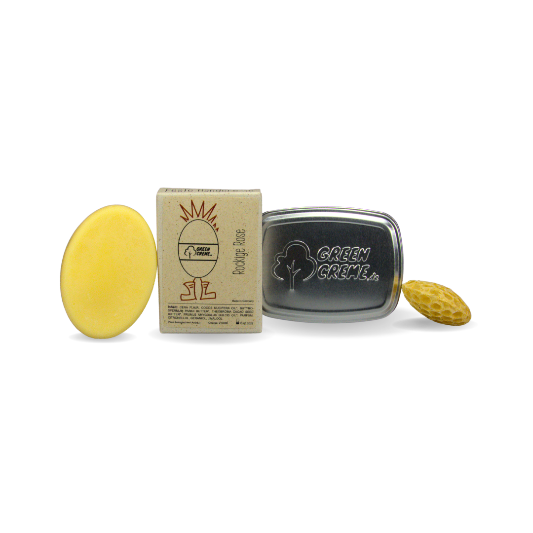 Feste Handcreme Rocky Rose natürliche Pflege Naturkosmetik