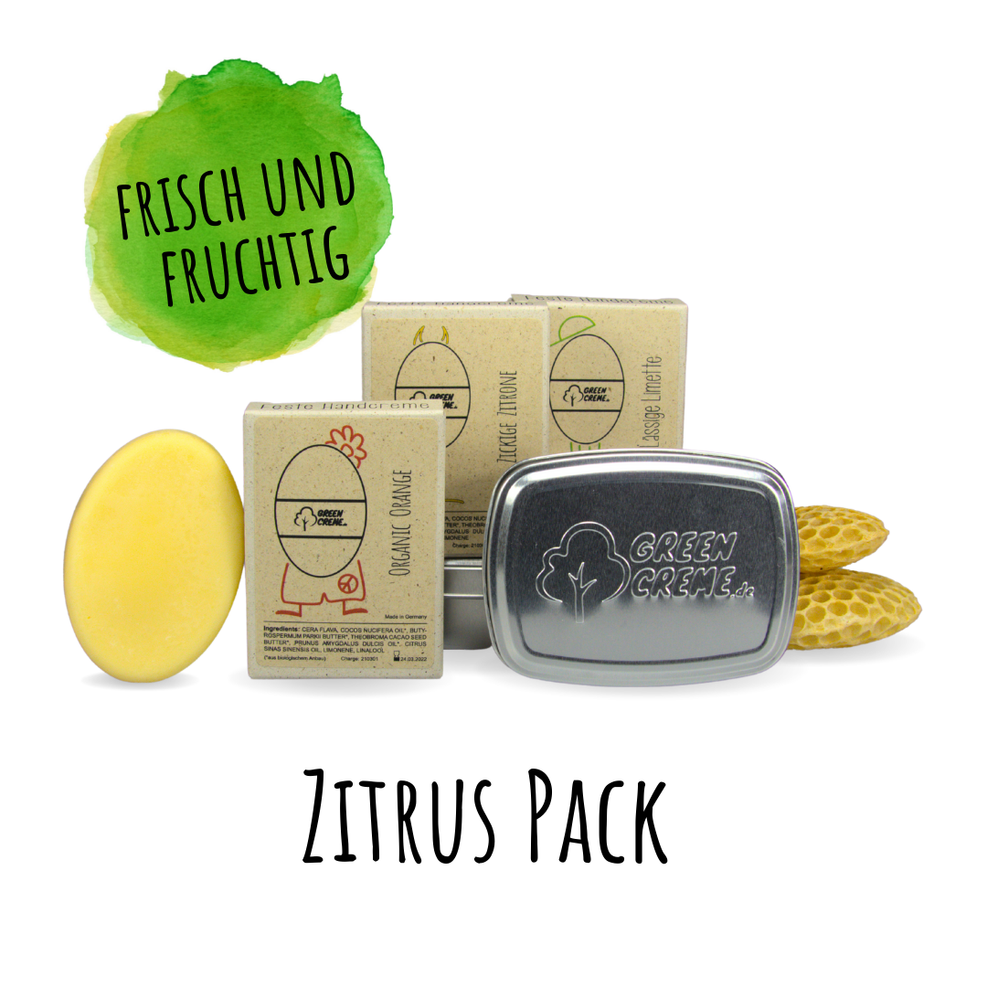 GreenCreme Feste Handcreme Zitrus Pack Naturkosmetik Hauptfoto
